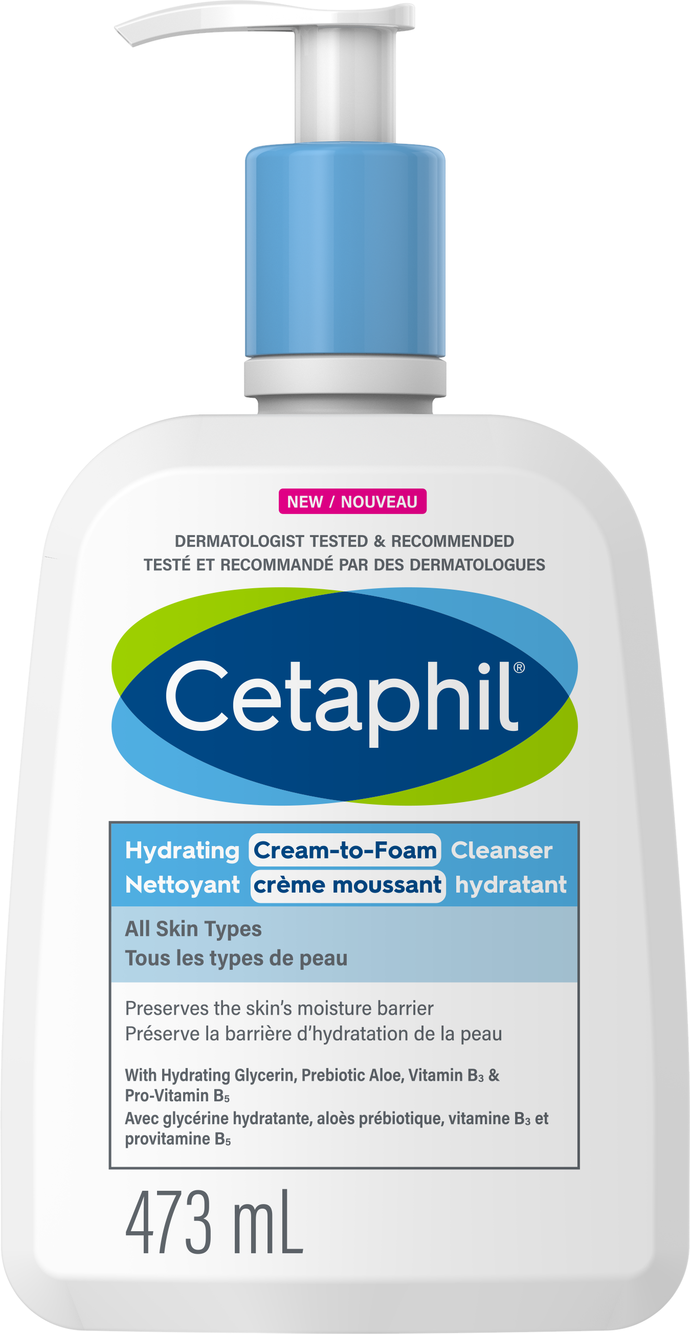 Nettoyant-Crème Moussant Hydrantant Cetaphil - 473 ml