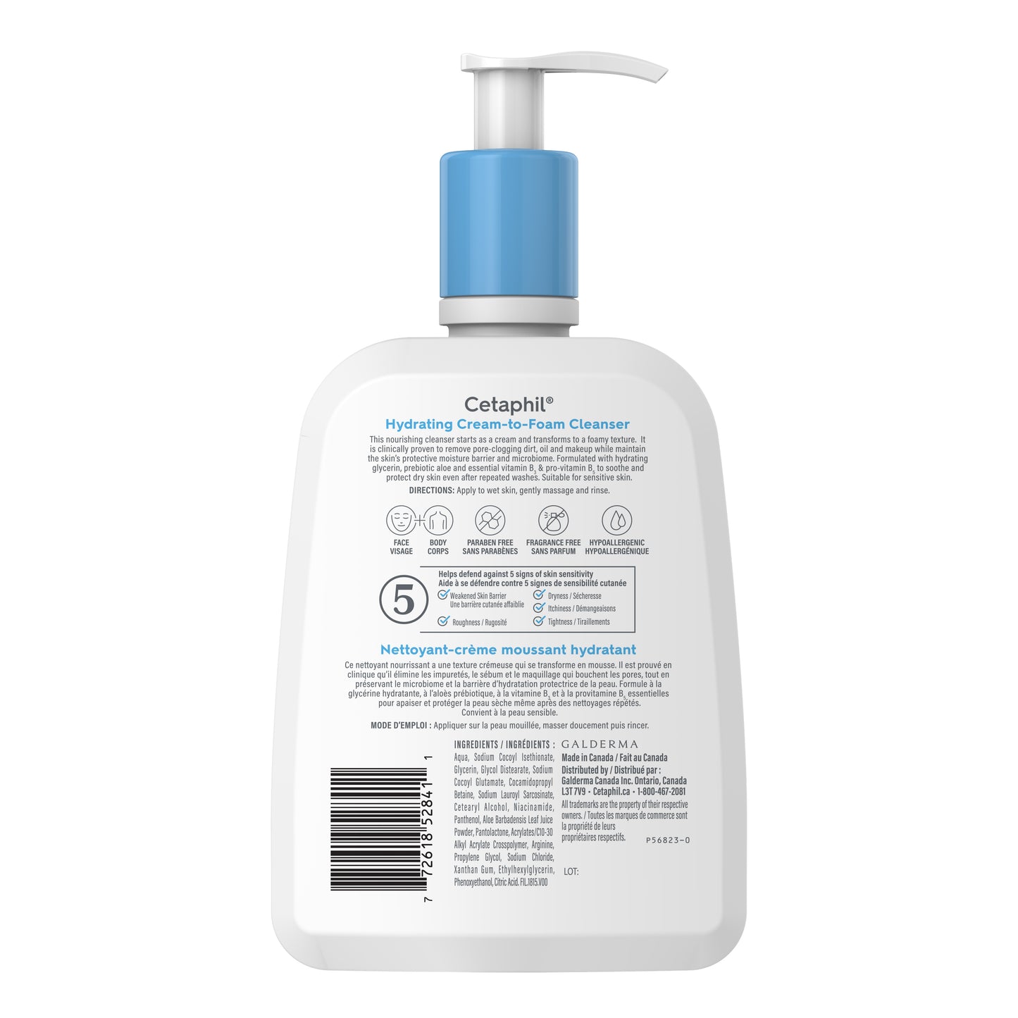 Nettoyant-Crème Moussant Hydrantant Cetaphil - 473 ml
