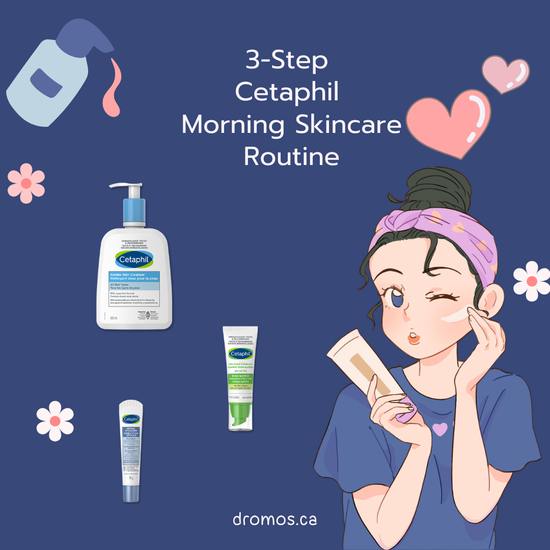 Ensemble routine du matin - soins du visage
